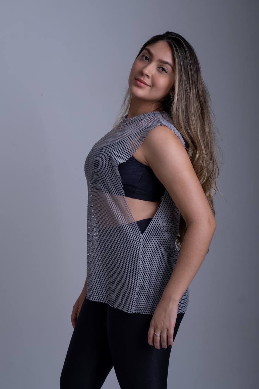 Regata Arrastão Prata Tamanho Único