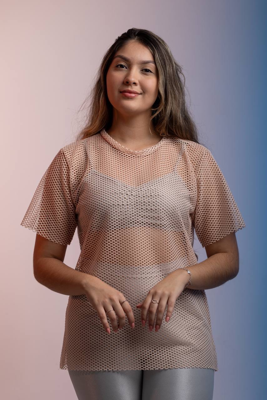 Blusa Arrastão Amêndoa Tamanho Único