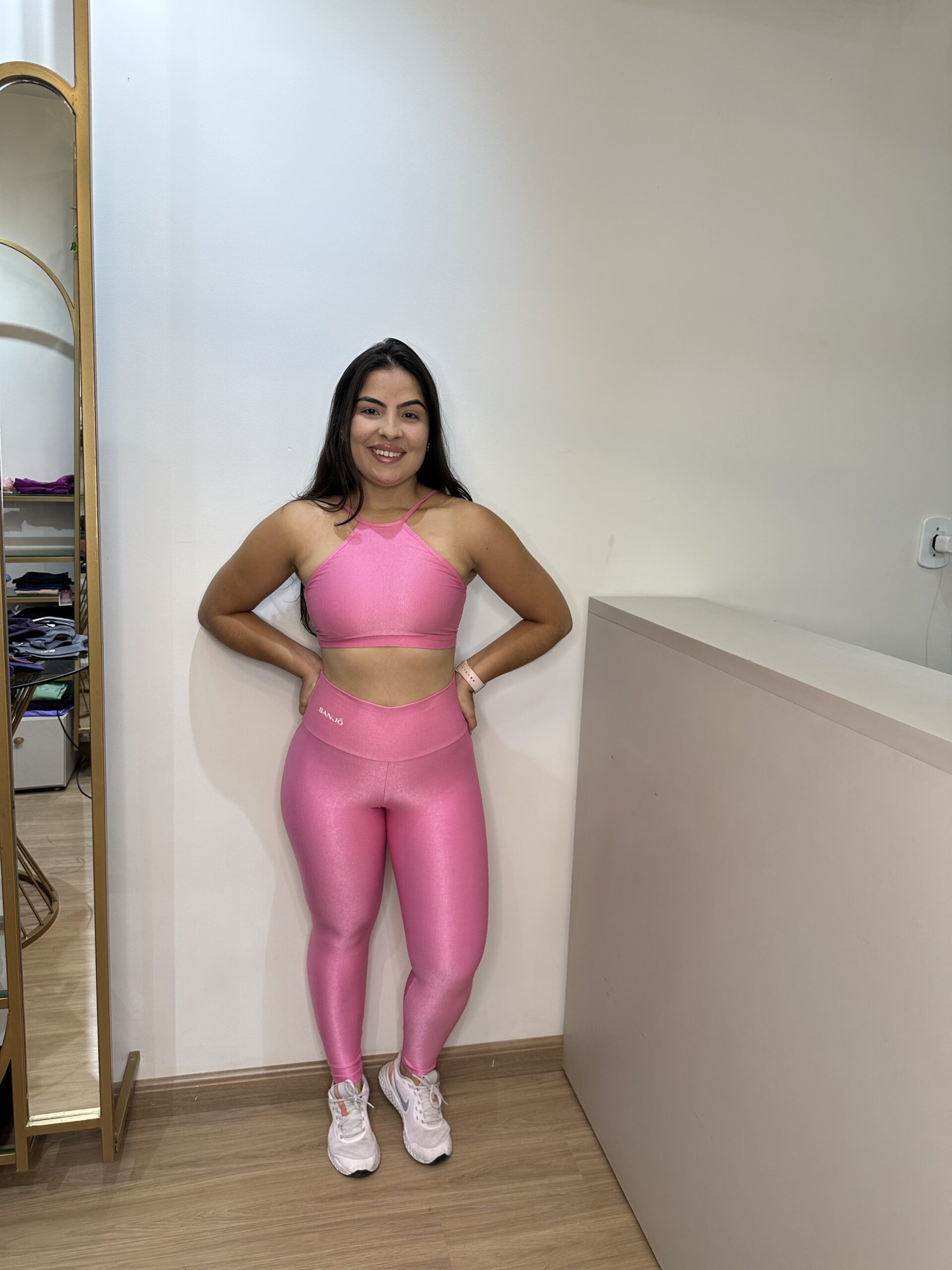 Conjunto de Legging Iza Algodão Doce Tamanho Único de Compressão - Imagem 3