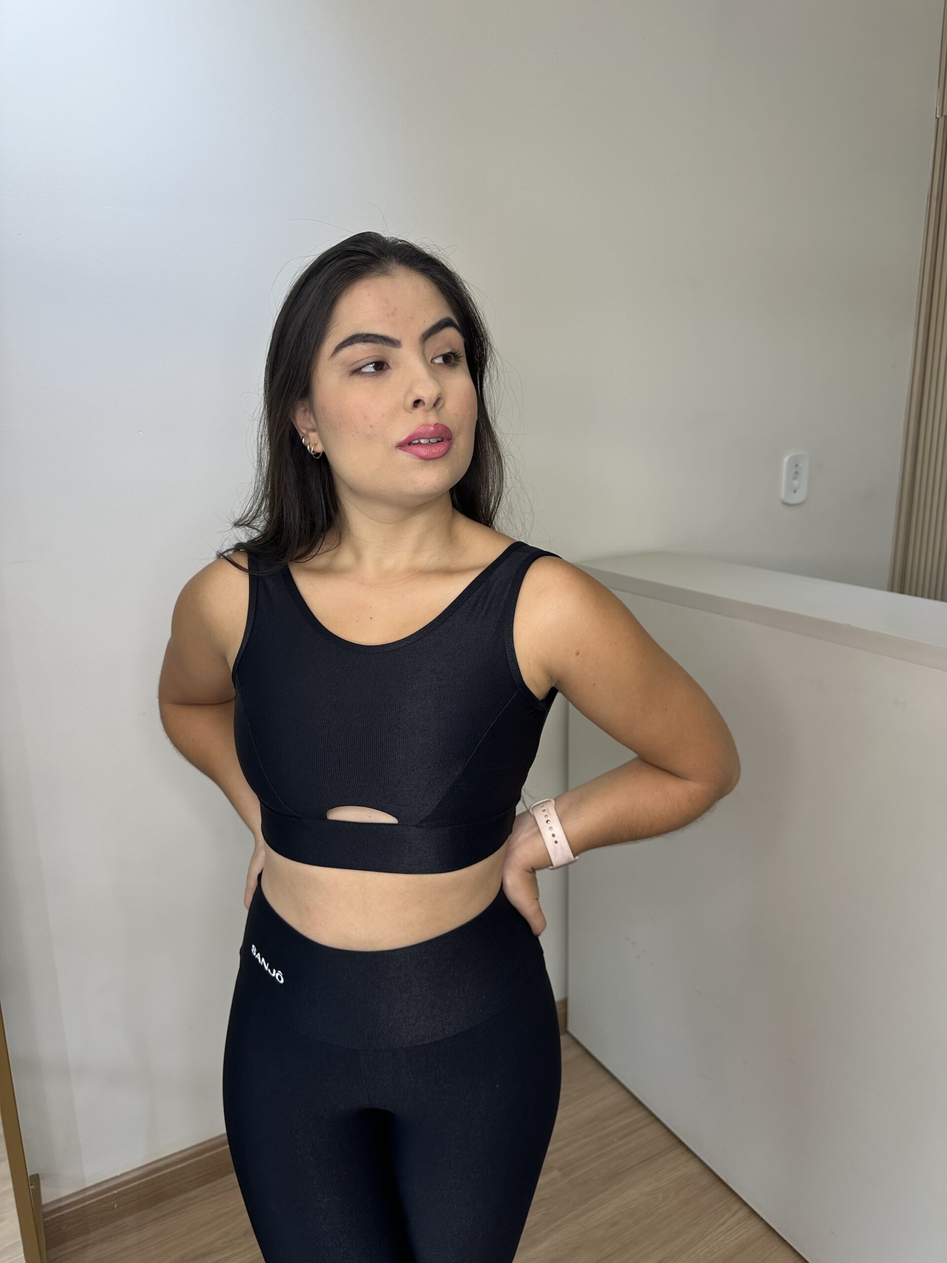 Conjunto de Legging Márcia Preto Tam Único Compressão - Imagem 4