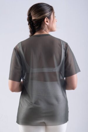Blusa Tule Verde Militar Tamanho Único
