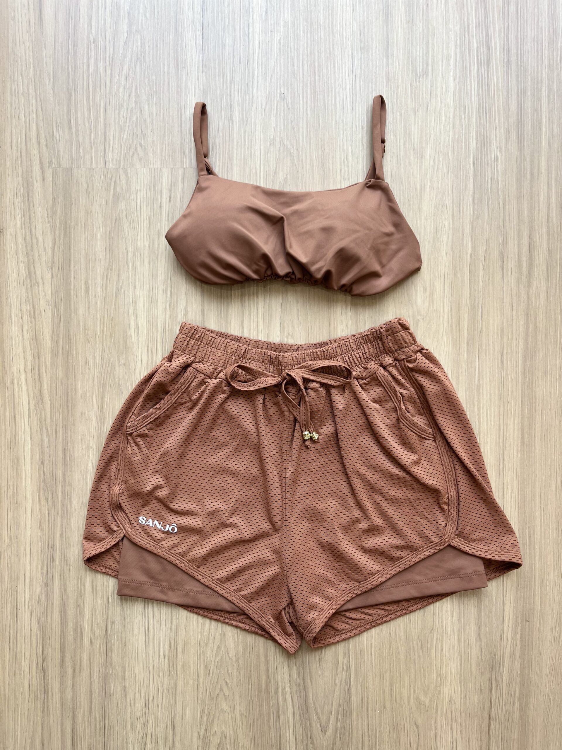 Conjunto de Short Duplo Adriene Doce de Leite - Imagem 5