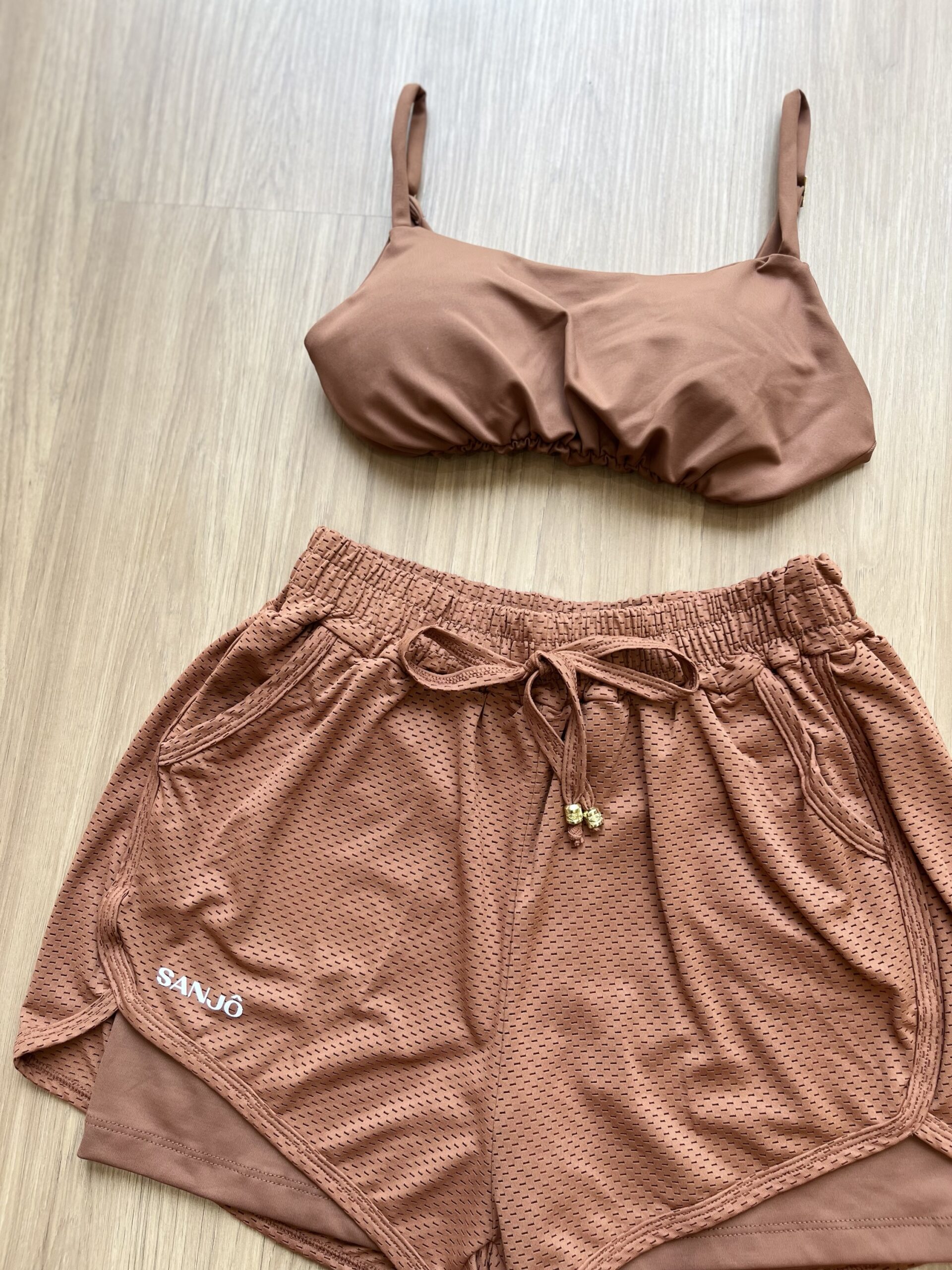 Conjunto de Short Duplo Adriene Doce de Leite - Imagem 2