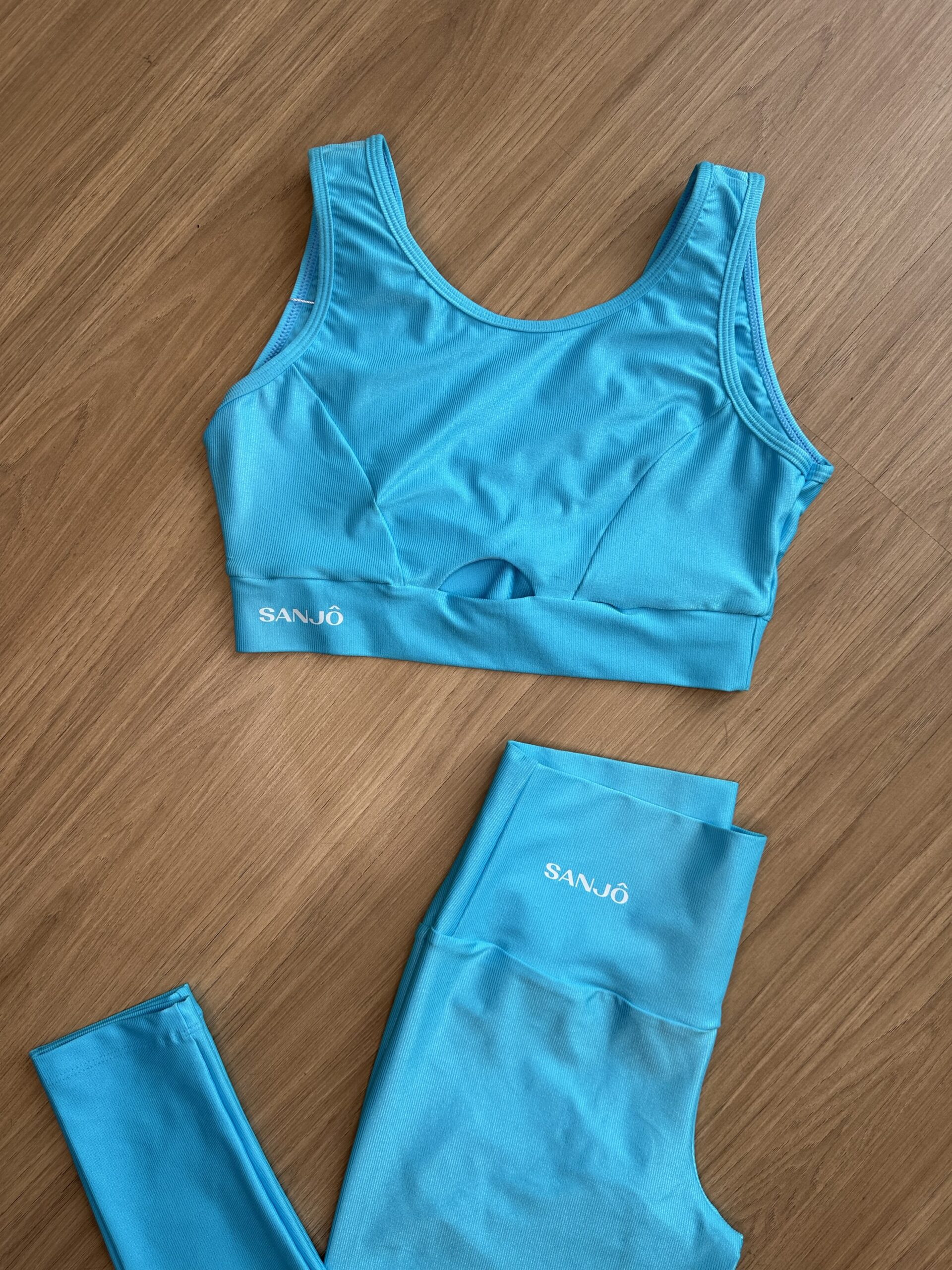 Conjunto de Legging Márcia Azul Piscina Tamanho Único Compressão - Imagem 3