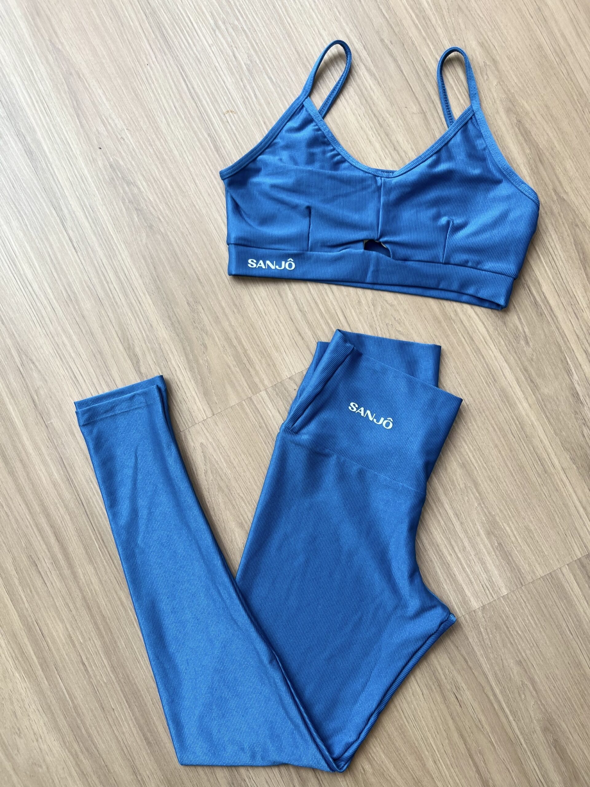 Conjunto de Legging Nina Azul Tamanho Único Compressão