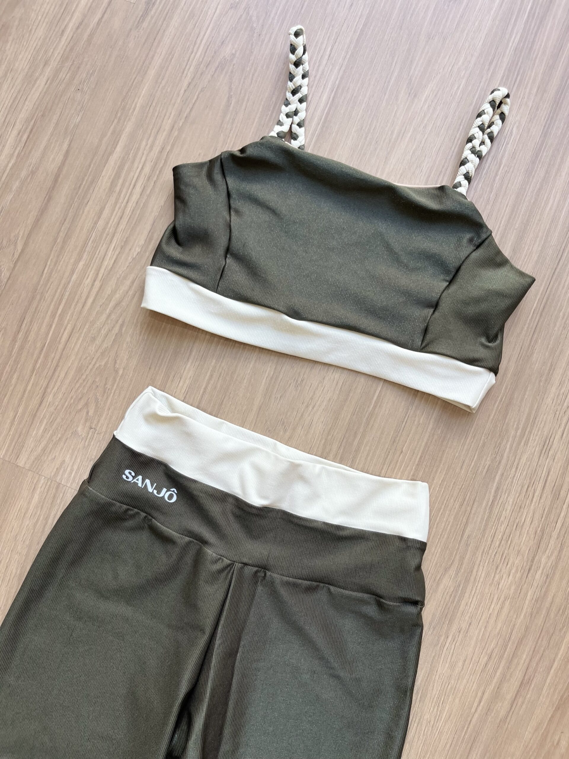 Conjunto de Short Bicolor Trança Verde - Imagem 2