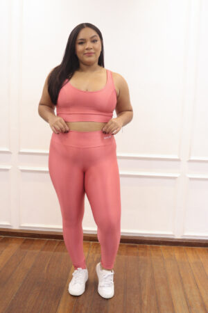 Conjunto de Legging Mariane G Rosa Blush Compressão