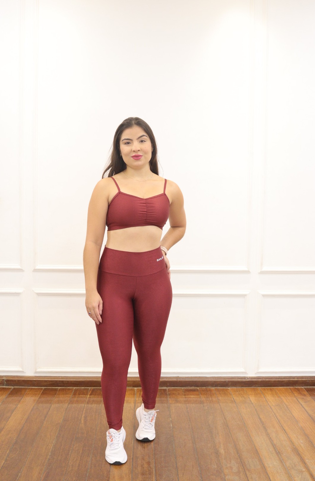 Conjunto de Legging Carla Marsala Tam Único Compressão - Imagem 2