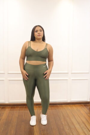 Conjunto de Legging Paty G Verde Musgo Compressão
