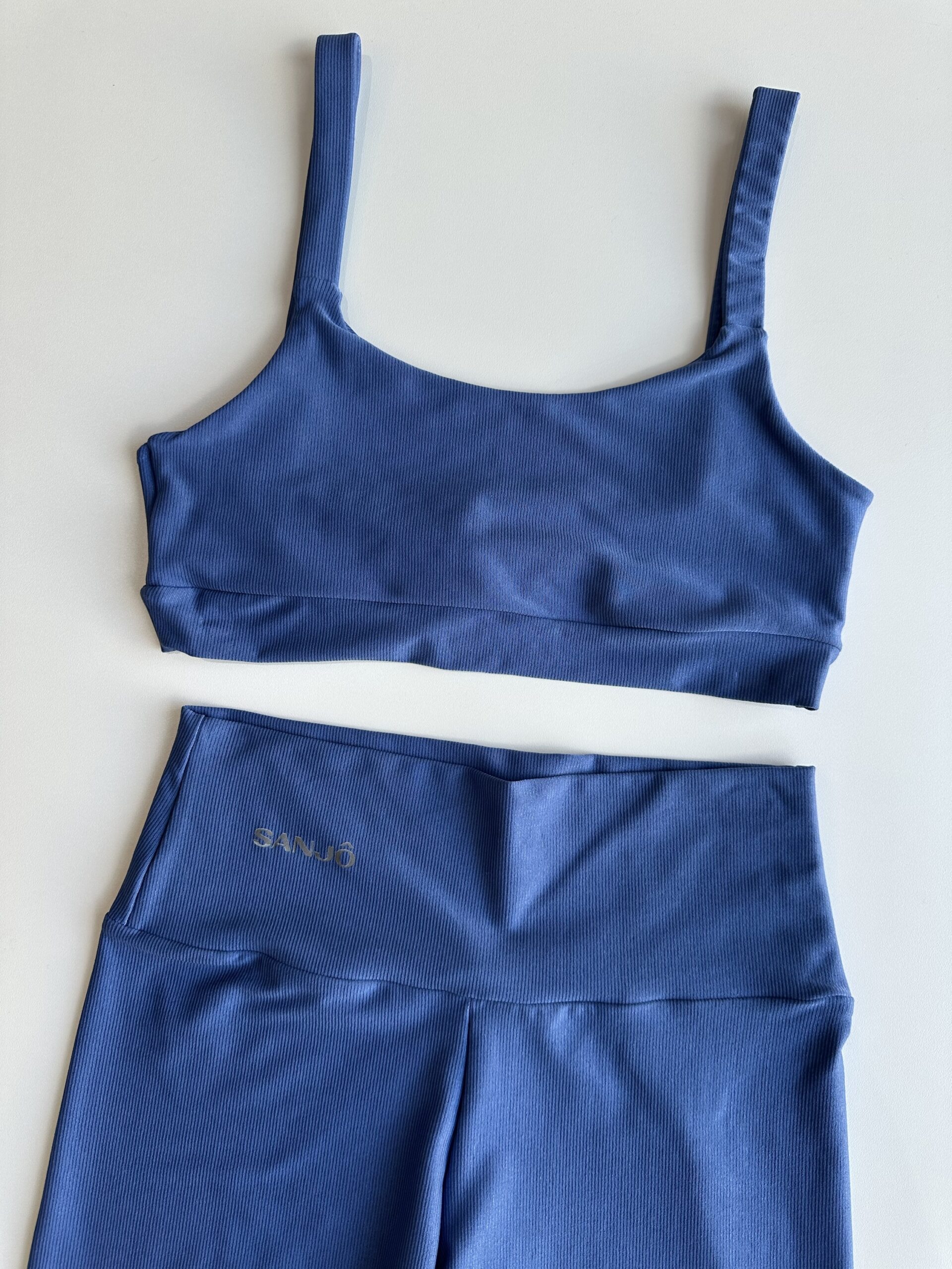 Conjunto de Short Top Faixa Tamanho Único Compressão Azul - Imagem 9