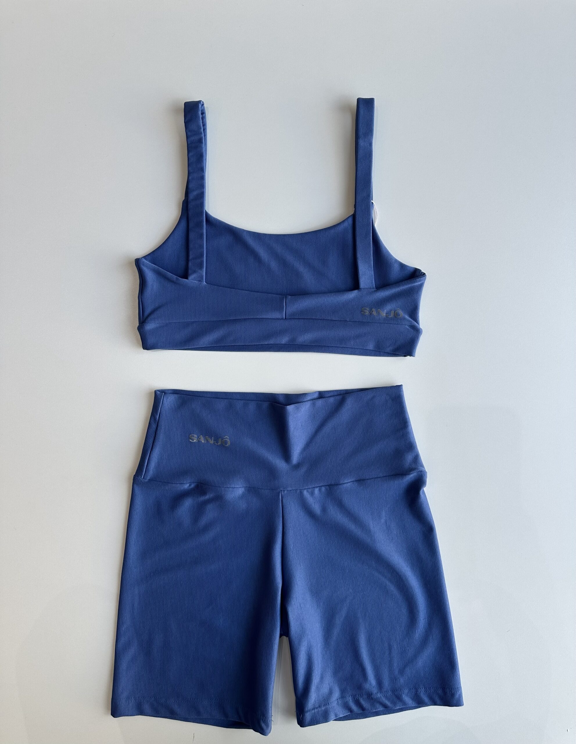 Conjunto de Short Top Faixa Tamanho Único Compressão Azul - Imagem 8