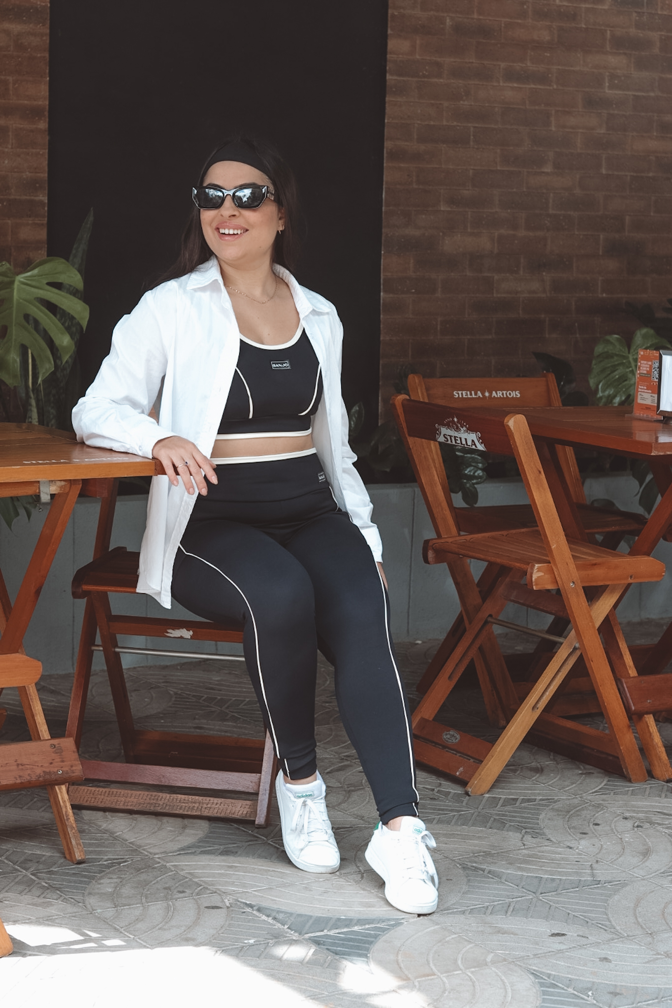 Legging Run Preto com Creme - Imagem 6