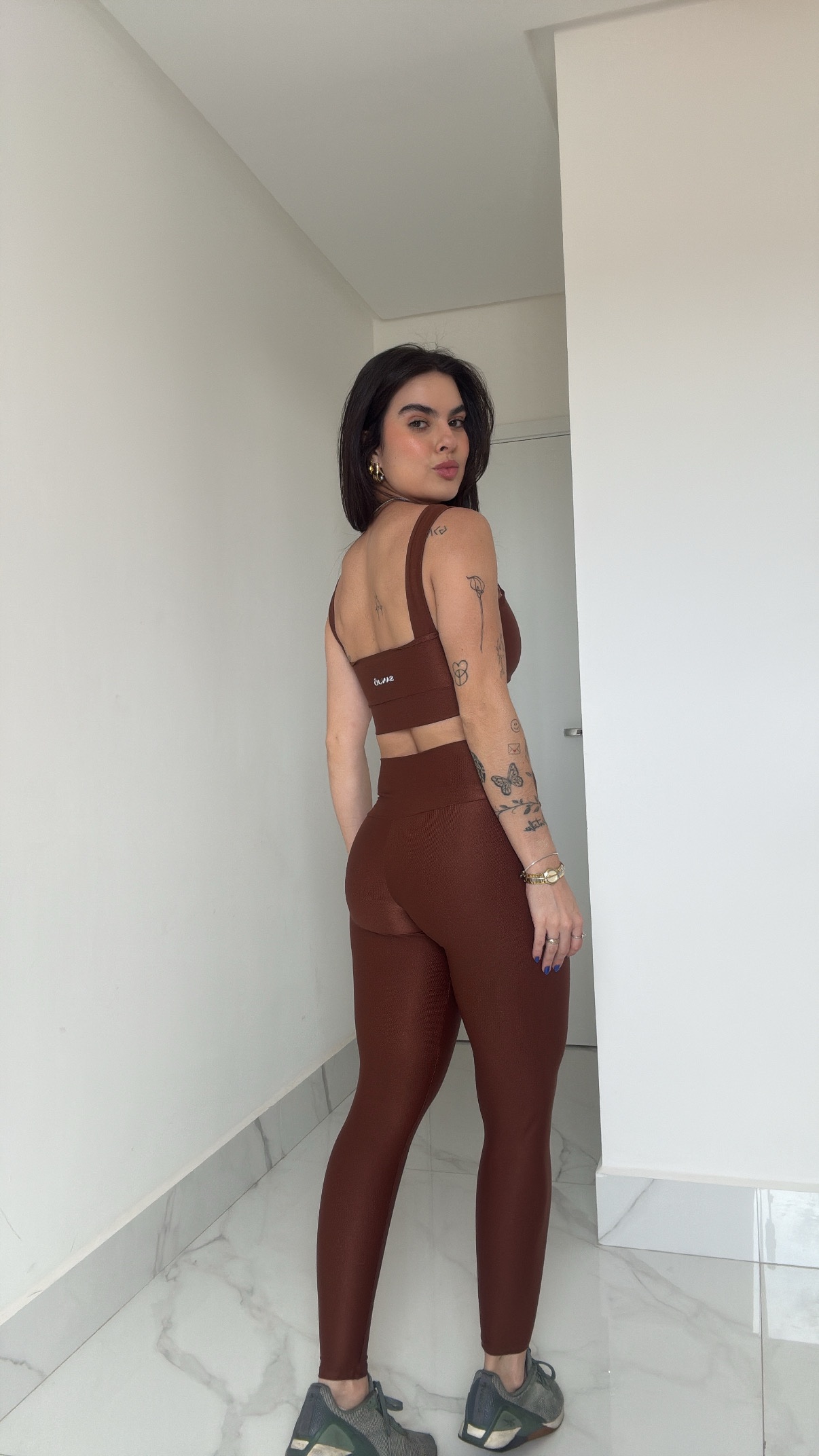 Conjunto Luísa Chocolate Tam Único Média Compressão - Imagem 2