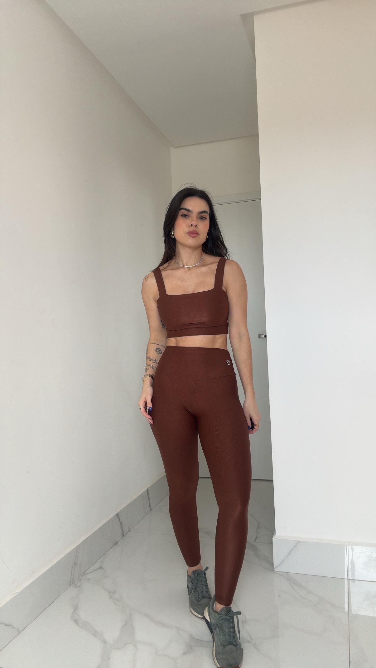 Conjunto Luísa Chocolate Tam Único Média Compressão - Imagem 3