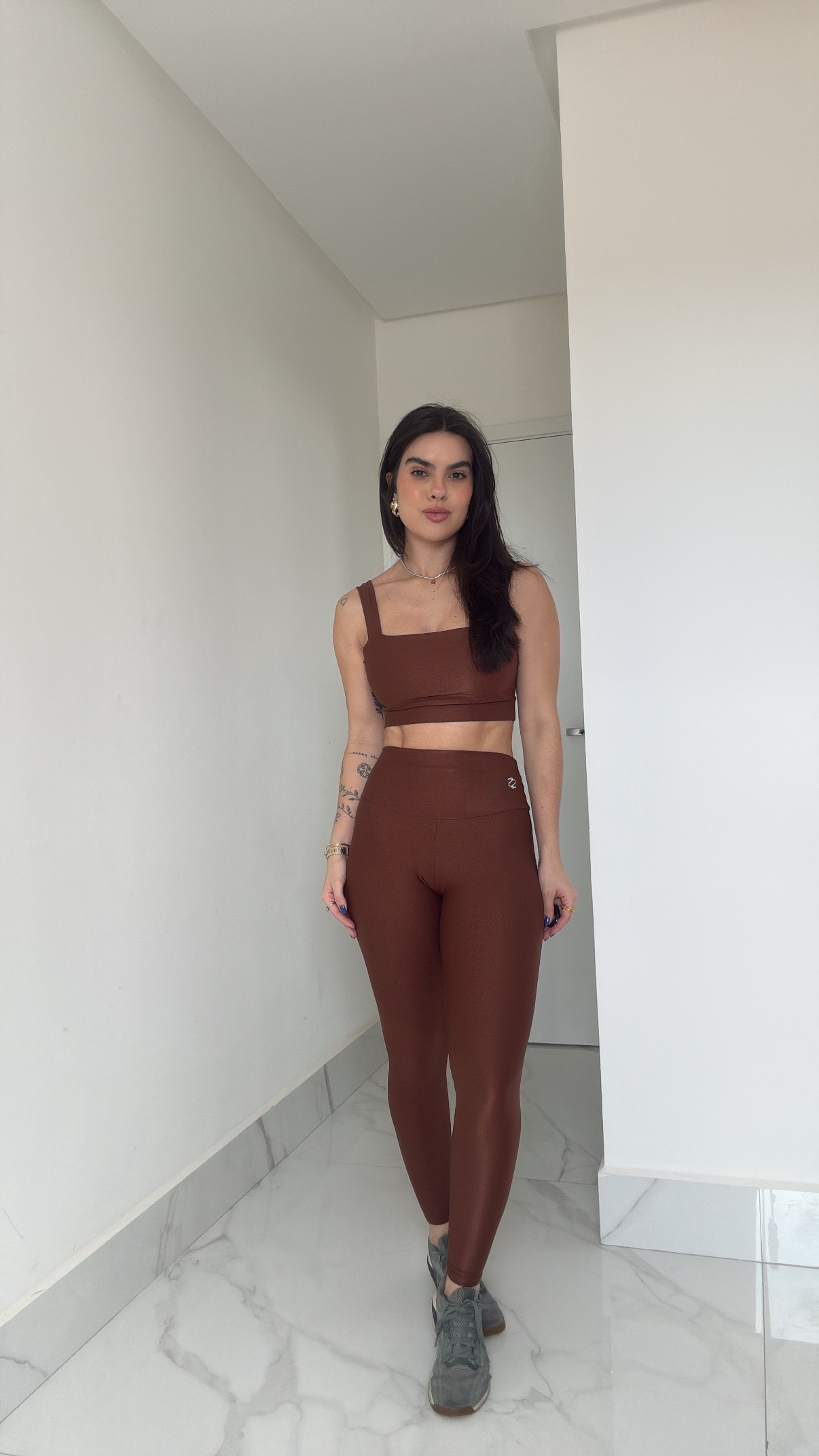 Conjunto Luísa Chocolate Tam Único Média Compressão - Imagem 4