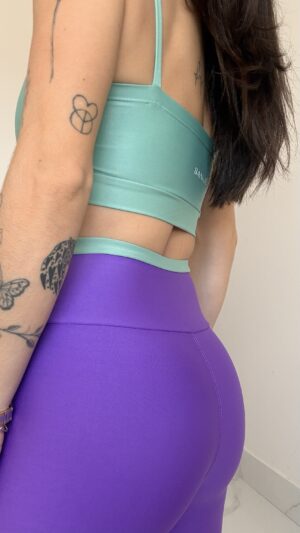 Conjunto de Short Basic Verde com Lilás Bicolor