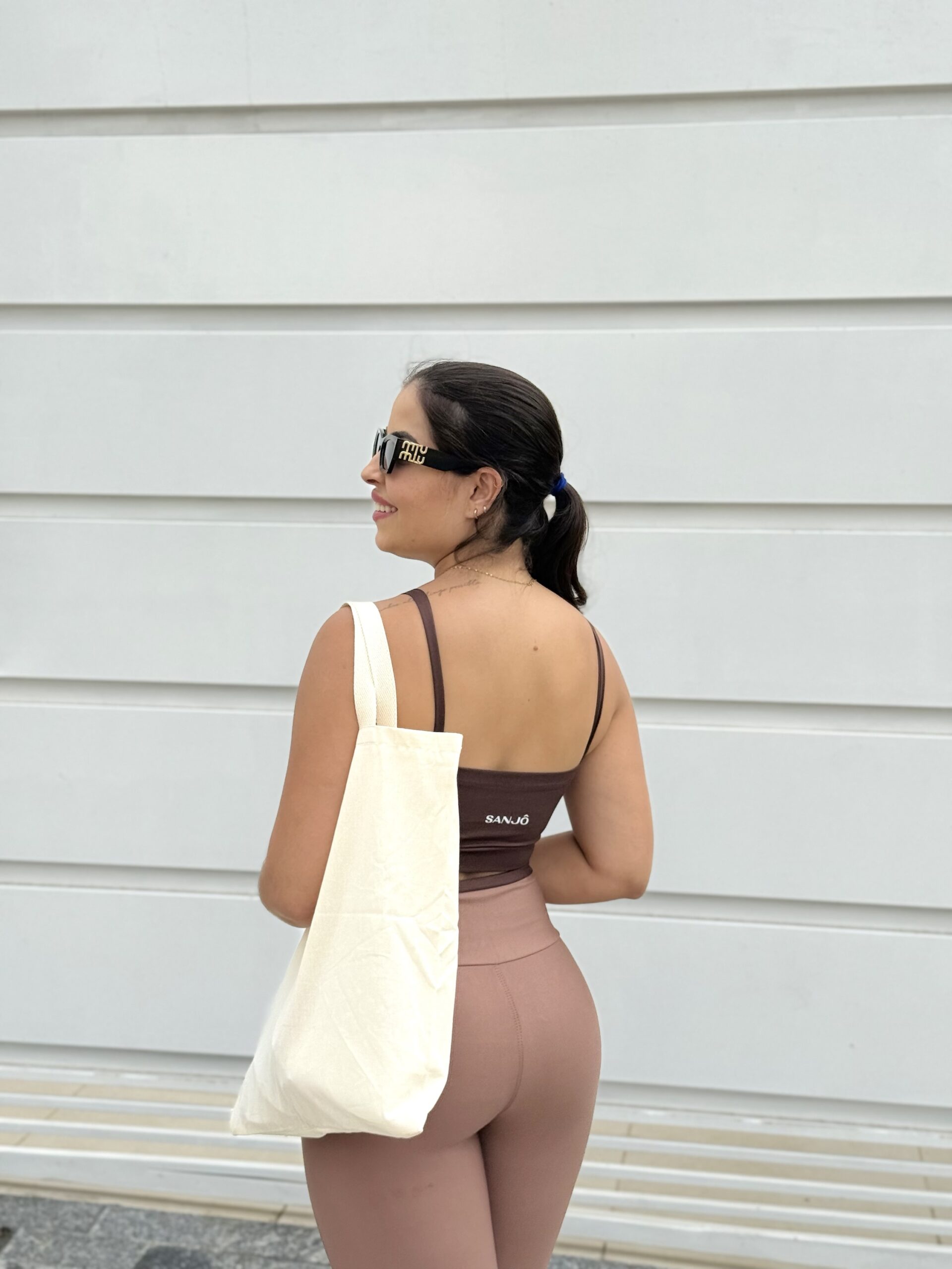 Conjunto de Legging Basic Marrom com Castanho Bicolor - Imagem 2