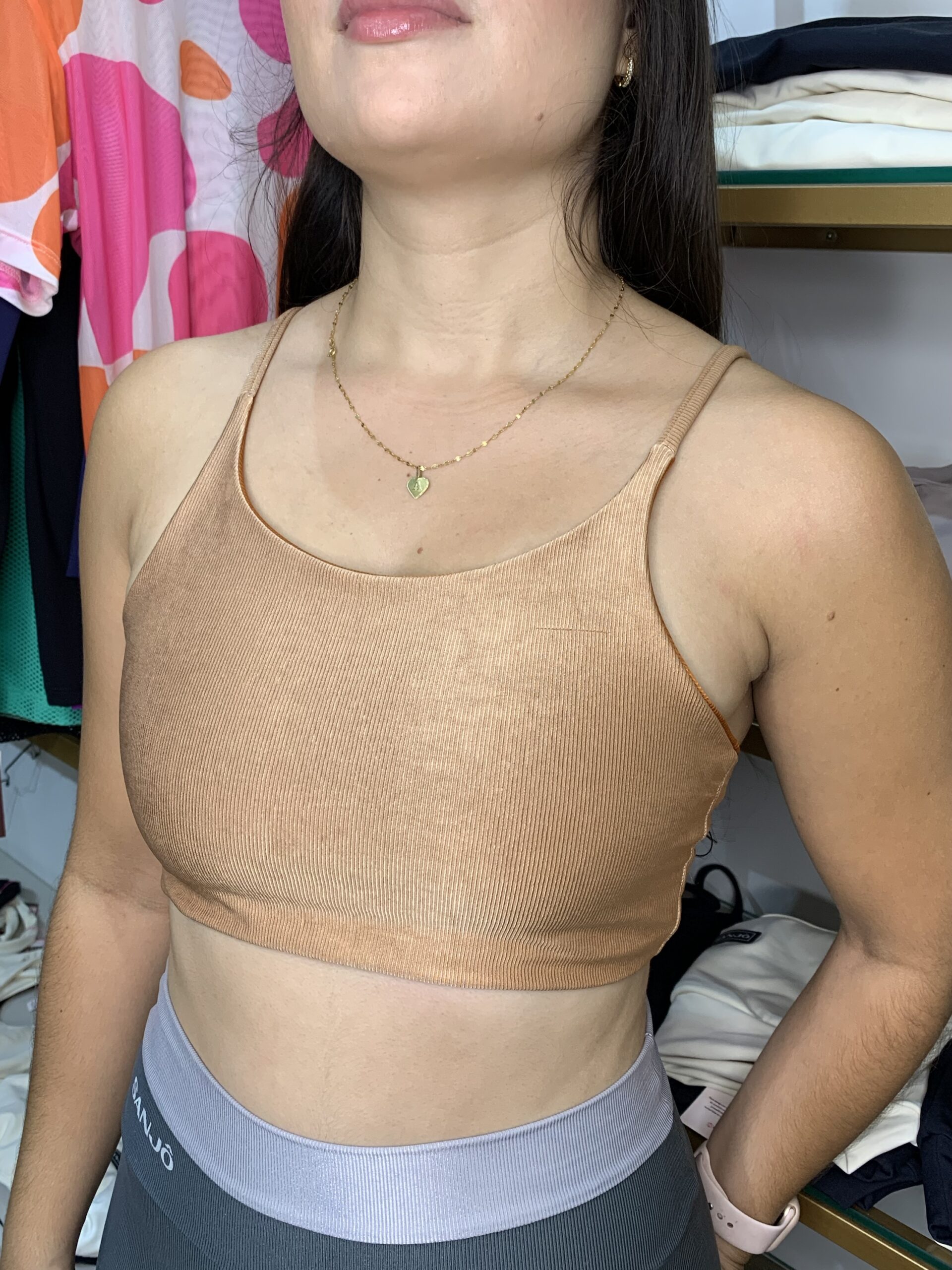Top Bicolor Dupla Face Terracota c/ Cappuccino - Imagem 2