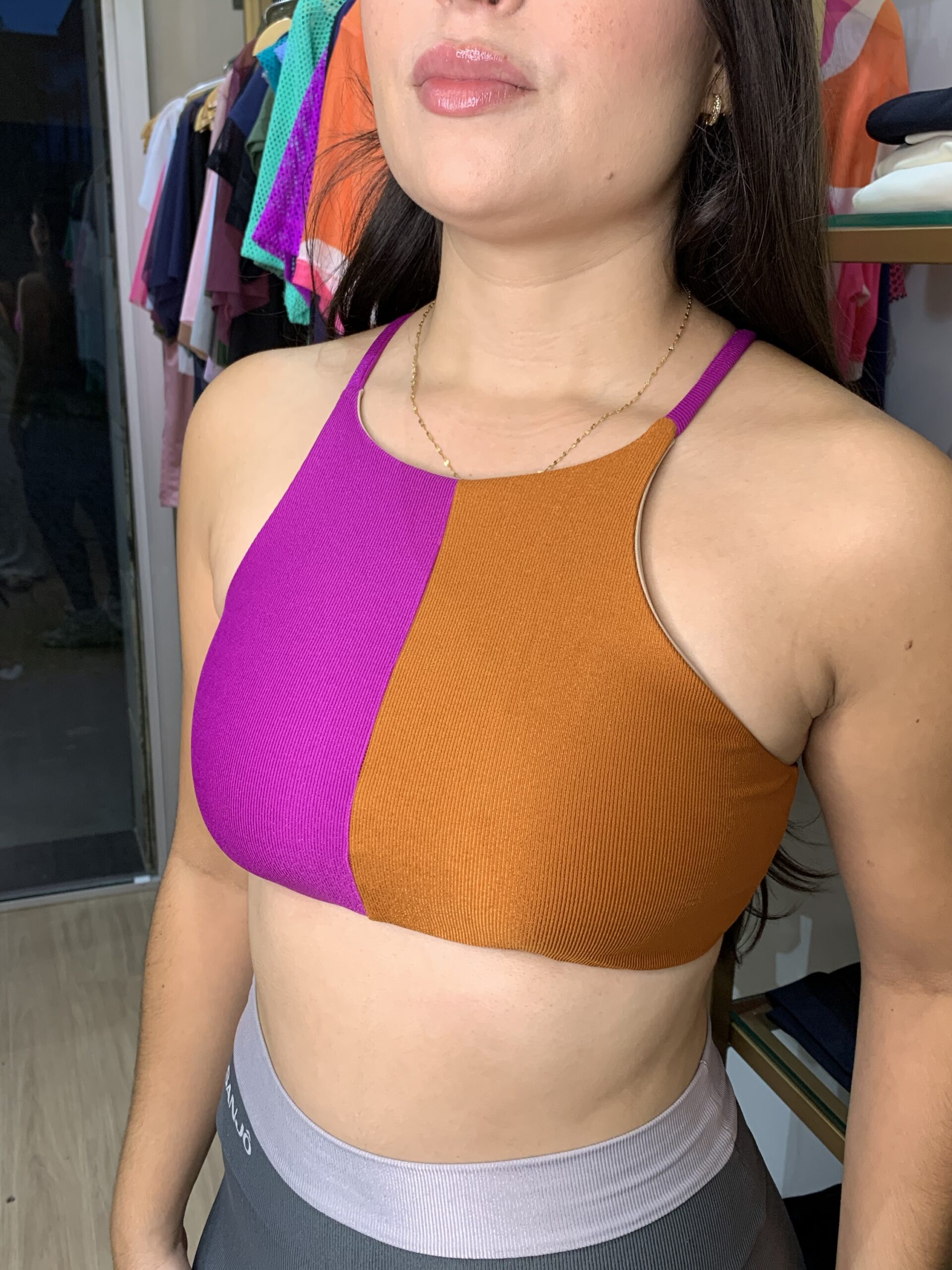 Top Bicolor Terracota c/ Pink - Imagem 4