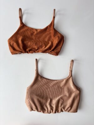 Top Bicolor Dupla Face Terracota c/ Cappuccino