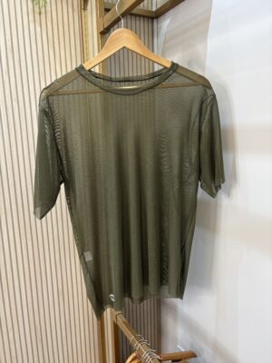Blusa Tule Verde Musgo Tam Único