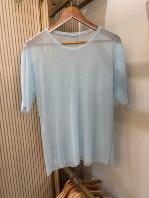 Blusa Tule Azul Céu Tam Único