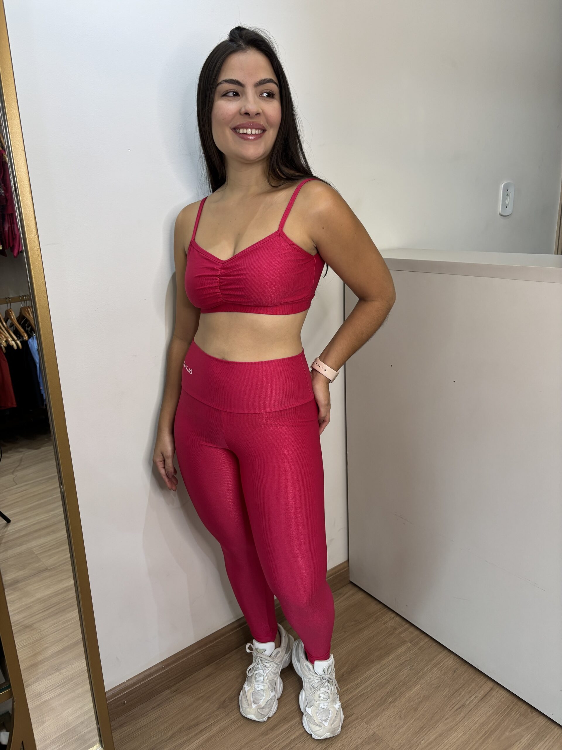 Conjunto de Legging Carla Rubro Tam Único Compressão