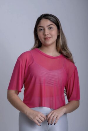 Cropped Tule Pink Tam Único