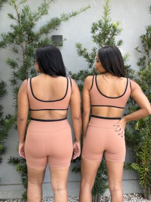 Conjunto de Short Isadora Amêndoa