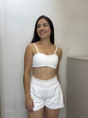 Conjunto de Short Duplo Branco