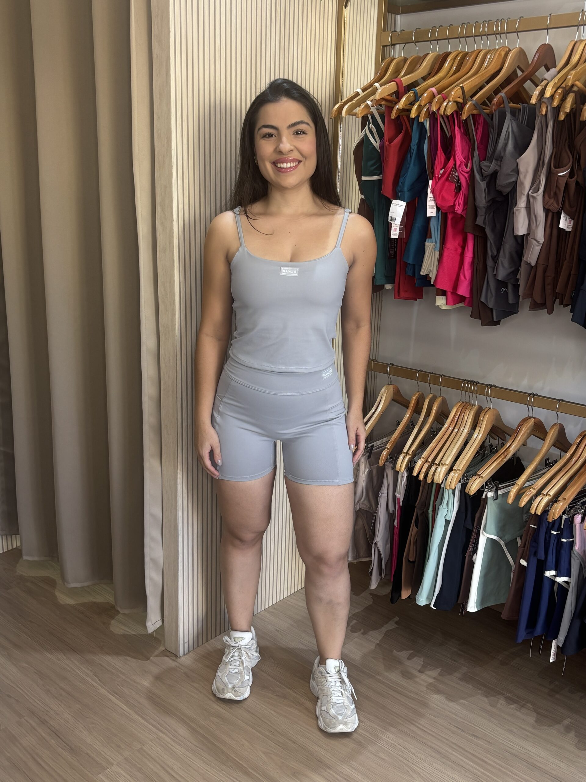 Conjunto de Short com Regata Cinza