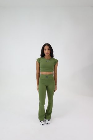 Legging Flare Verde Militar