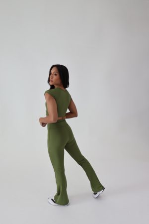 Legging Flare Verde Militar