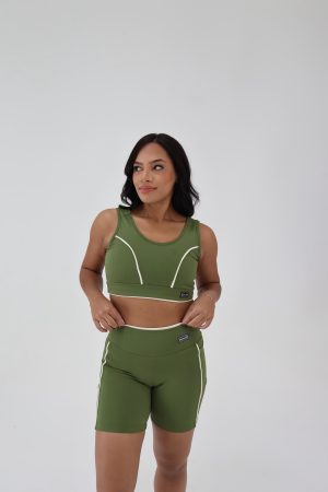 Top Box Verde Militar com Creme